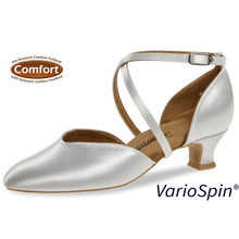 Lade das Bild in den Galerie-Viewer, Balleröffnungschuh Satin weiß 4,2cm - Diamant