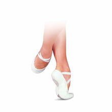 Lade das Bild in den Galerie-Viewer, Leinenschläppchen mit geteilter Chromledersohle- Sansha