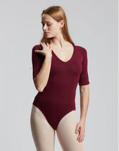 Lade das Bild in den Galerie-Viewer,  TempsDanse-Trikot kurzarm aus Viskose- Naturfaser- Ideal für Ballett, Modern, Contemporary, Latin, sowie für Flamenco, Standard und div. Gesellschaftstänze