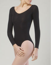 Lade das Bild in den Galerie-Viewer, TempsDanse-Trikot langarm aus Viskose- Naturfaser- Ideal für Ballett, Modern, Contemporary, Latin, sowie für Flamenco, Standard und div. Gesellschaftstänze