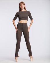 Lade das Bild in den Galerie-Viewer, Warm Up Leggings mit Steg und Rollbund
